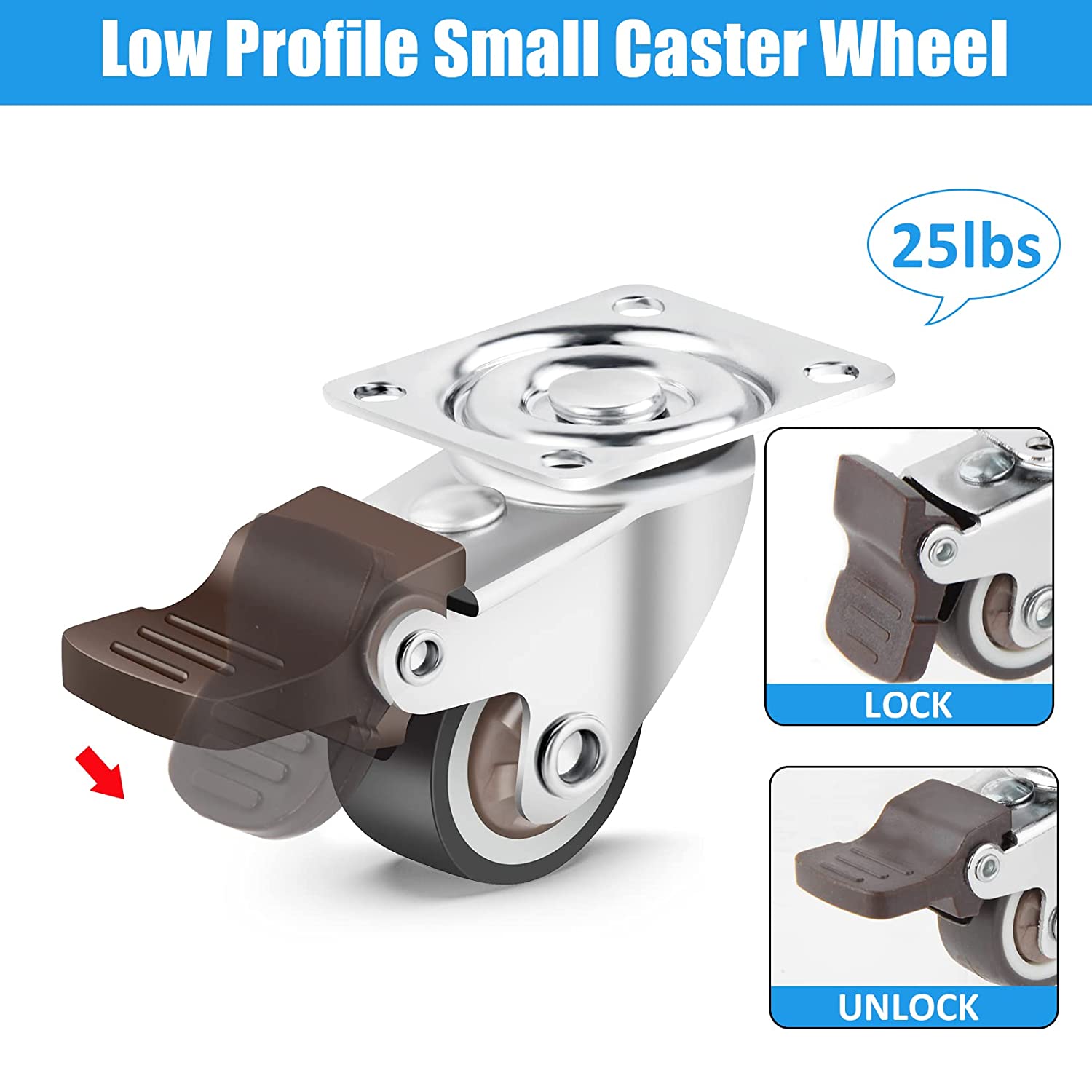 Small Caster Wheels for Furniture  (5)
